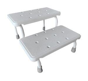 Escabel clínico EPC016 2 peldaños blanco